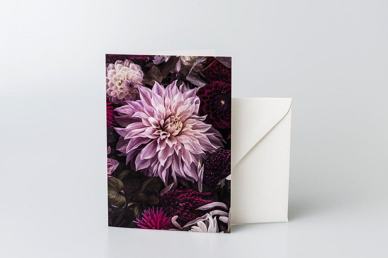 Îark Dahlia Greeting Card